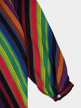 Marrakshi Life Stripe 44 Maxi Dress with Small Point Collar Touareg