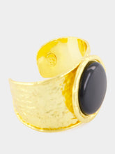 Sylvia Toledano Brown Sphere Cuff Bracelet with Smoky Quartz