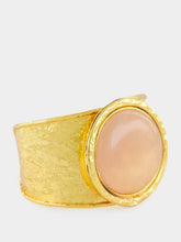 Sylvia Toledano Gold Pink Quartz Statement Cuff