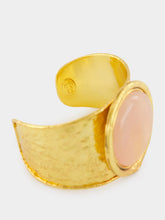 Sylvia Toledano Gold Pink Quartz Statement Cuff