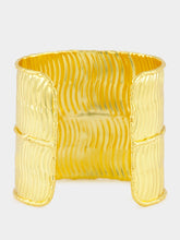 Bamboo Gold Textured Cuff Bracelet