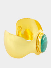 Sylvia Toledano Gold BatWoman Cuff with Malachite