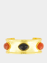 Sylvia Toledano Orange and Black Marquise Stone Cuff