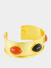 Sylvia Toledano Orange and Black Marquise Stone Cuff