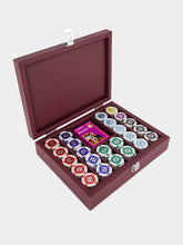 Hector Saxe Paris Aubergine Leather Poker Set