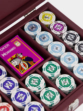 Hector Saxe Paris Aubergine Leather Poker Set