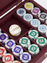 Hector Saxe Paris Aubergine Leather Poker Set