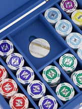 Hector Saxe Paris Blue Limoges Leather Poker Set