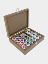 Hector Saxe Paris Taupe Leather Poker Set