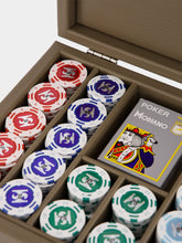 Hector Saxe Paris Taupe Leather Poker Set