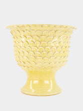 Yellow Scales Footed Vase | PDP - Fashion Clinic