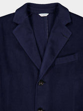 Boglioli Navy Blue Wool Overcoat