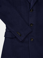 Boglioli Navy Blue Wool Overcoat