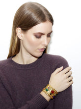 Sylvia Toledano Gold Wonder Byzance Multi Stone Cuff Bracelet
