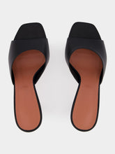 Amina Muaddi Black Lupita 70 Heeled Mules in Nappa