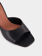 Amina Muaddi Black Lupita 70 Heeled Mules in Nappa