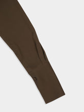 Tom Ford Desert Palm Silk Georgette Draped Blouse