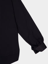 Tom Ford Black Washed Silk Tunic Shirt with Tuxedo Details