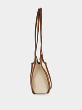 HEREU Ivory and Chestnut Calella Bucket Canvas Bag