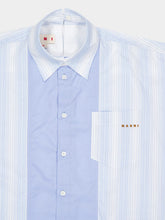 Marni Light Blue Striped Panel Shirt