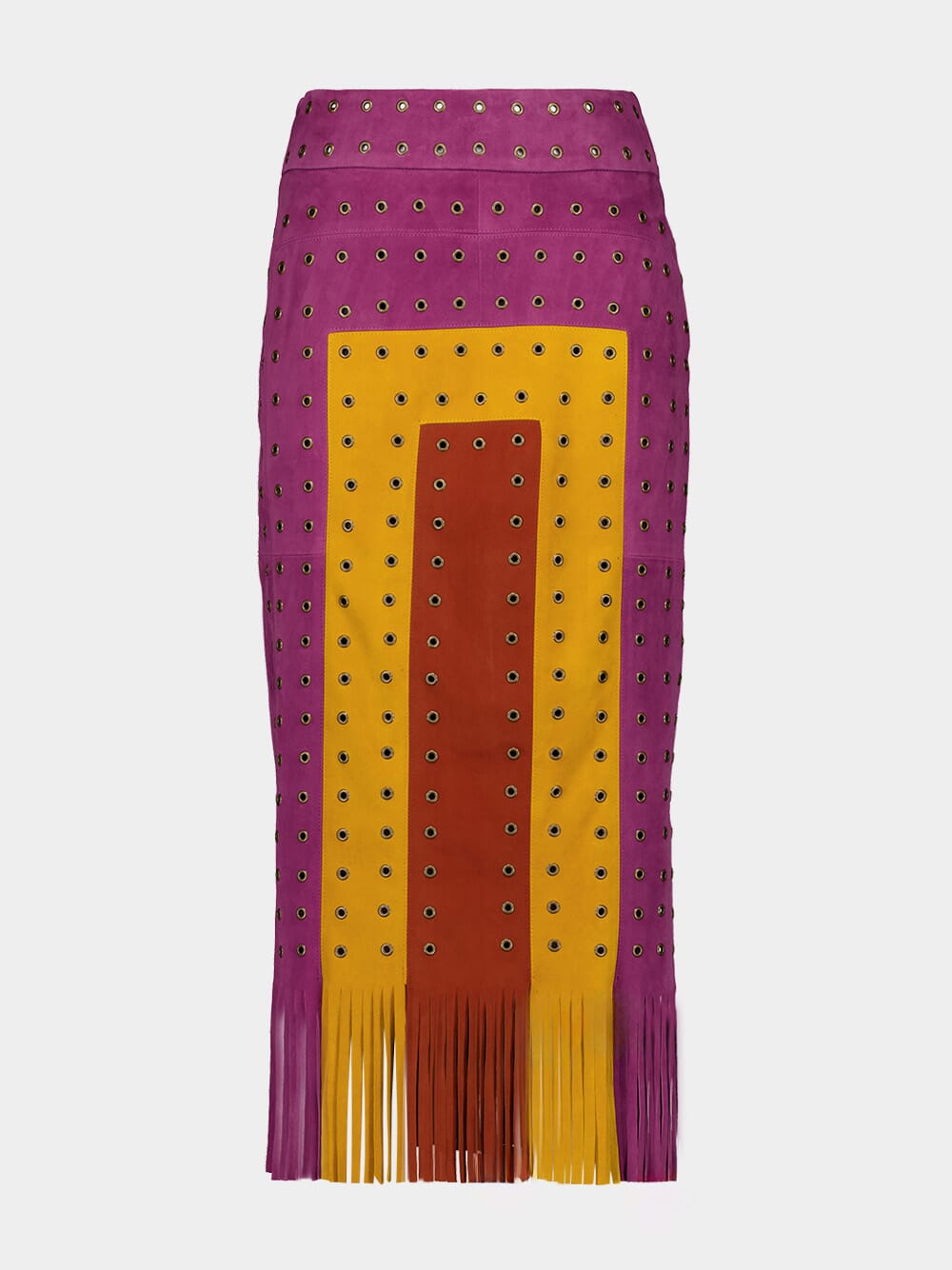 Campfire Purple Potion Suede Skirt with Fringes