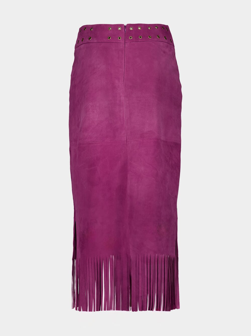 Campfire Purple Potion Suede Skirt with Fringes