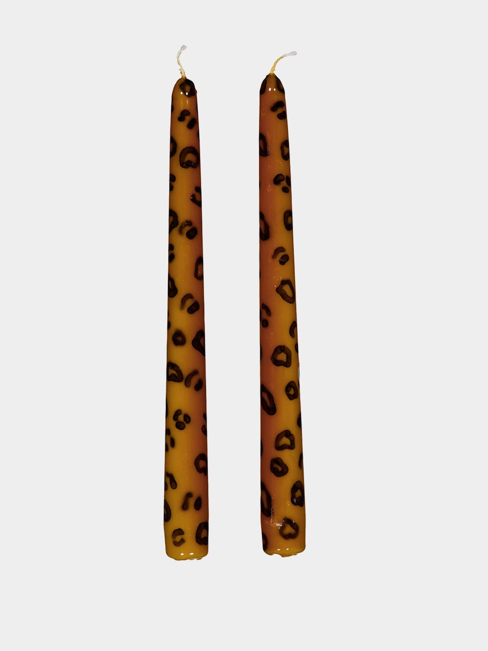 Set of Two Leopard Print Candlesticker