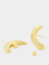 Panconesi Gold Half Moon Hoop Earrings