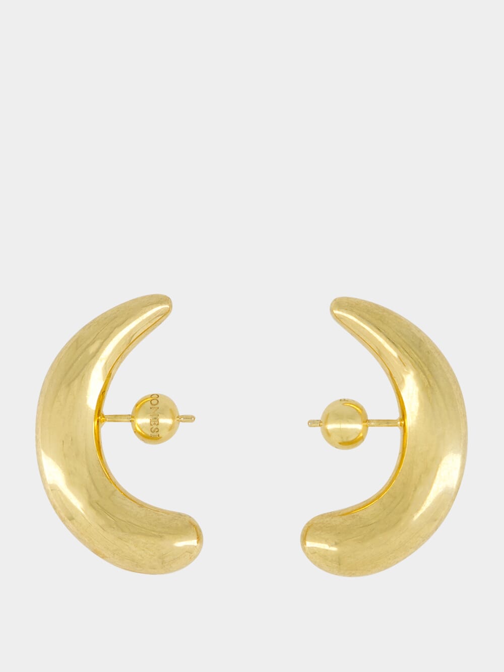 Gold Half Moon Hoops