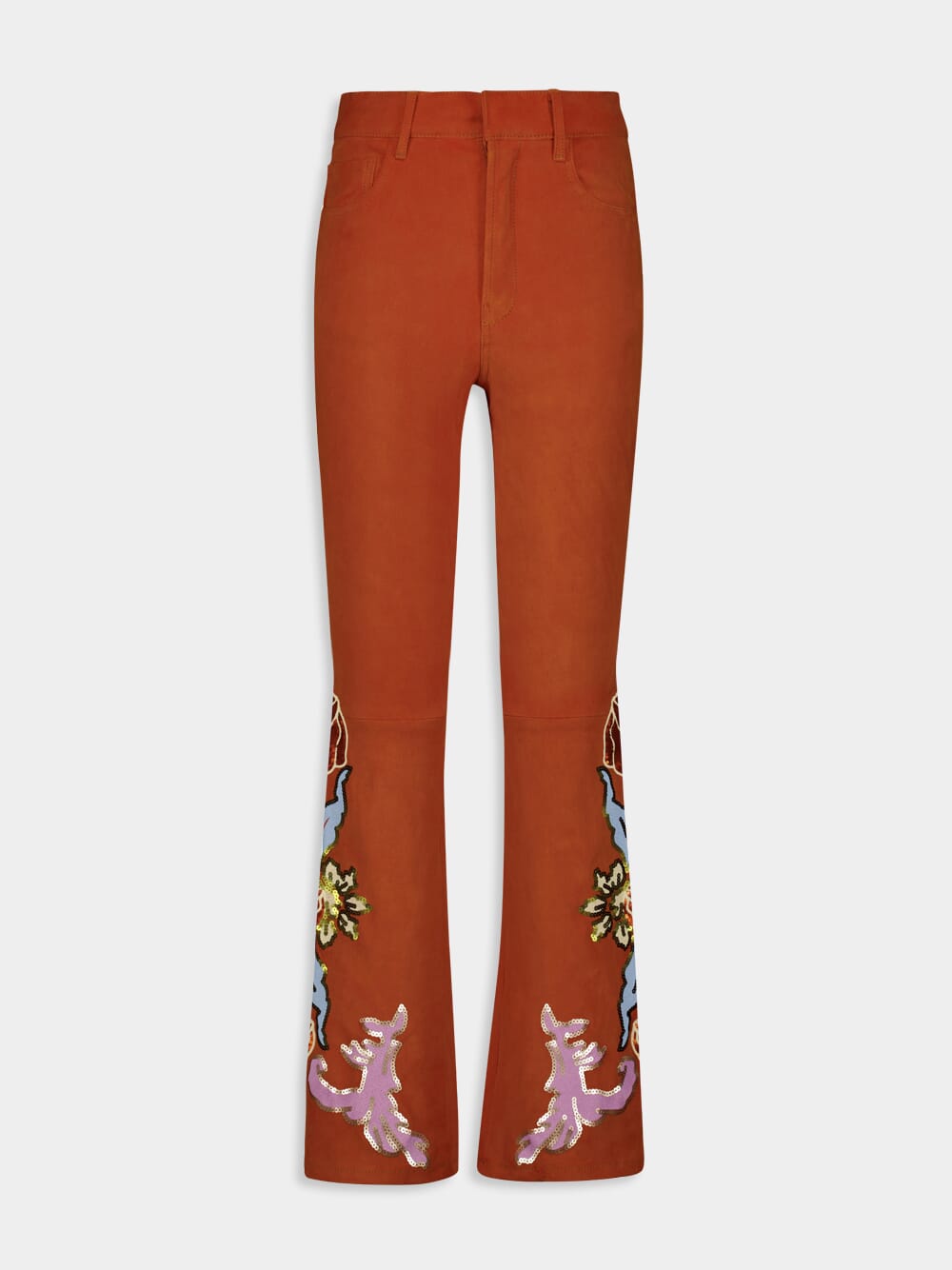 Capella Embroidered Suede Pants