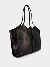 HEREU Black Calella Squared Medium Tote Bag