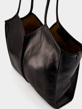 HEREU Black Calella Squared Medium Tote Bag