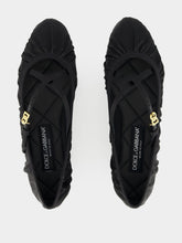 Dolce & Gabbana Black Satin Ballet Flats