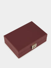 Hector Saxe Paris Aubergine Grained Leather Card Box