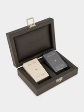Hector Saxe Paris Anthracite Grey Grained Leather Card Box