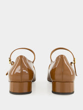 Dolce & Gabbana Brown Patent Mid-Heel Mary Jane Pumps