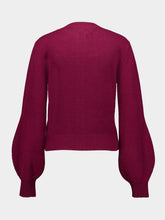 Marni Burgundy Cashmere Balloon Sleeve Cardigan