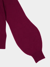 Marni Burgundy Cashmere Balloon Sleeve Cardigan