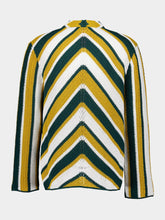 Marni Teal and Yellow Crochet Cardigan