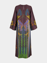 Paula Celina Fairytail Turtleneck Printed Silk Twill Dress