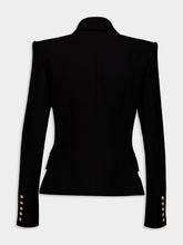 Balmain Satin-Lapel Crepe Blazer