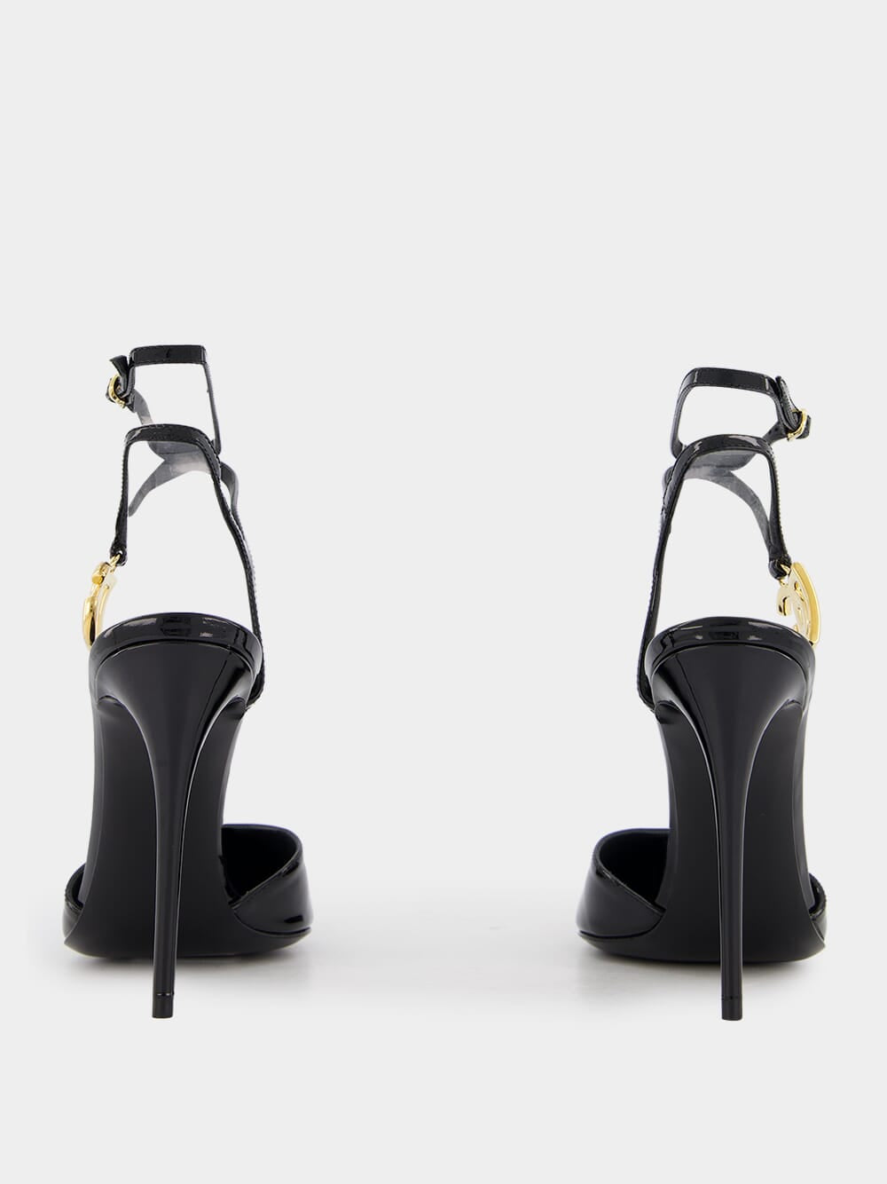 DG Logo Patent Leather Slingbacks