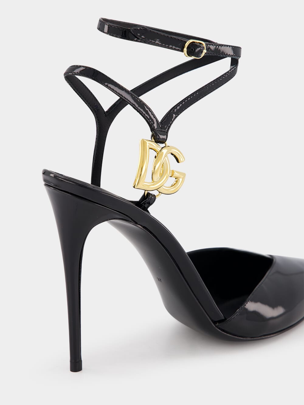 DG Logo Patent Leather Slingbacks