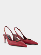 Dolce & Gabbana Bordeaux Mid-Heel Slingback Pumps