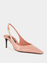 Dolce & Gabbana Pink Polished Calfskin Slingbacks