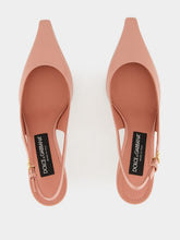 Dolce & Gabbana Pink Polished Calfskin Slingbacks