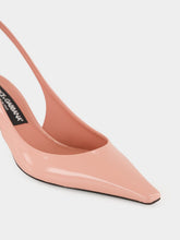 Dolce & Gabbana Pink Polished Calfskin Slingbacks