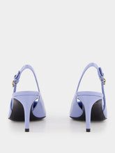 Dolce & Gabbana Blue Polished Calfskin Slingbacks