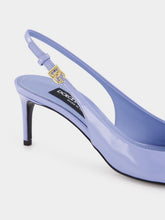 Dolce & Gabbana Blue Polished Calfskin Slingbacks