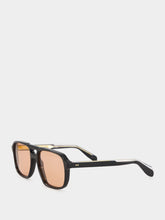 Cutler and Gross Black Aviator Sunglasses with Pink Lens